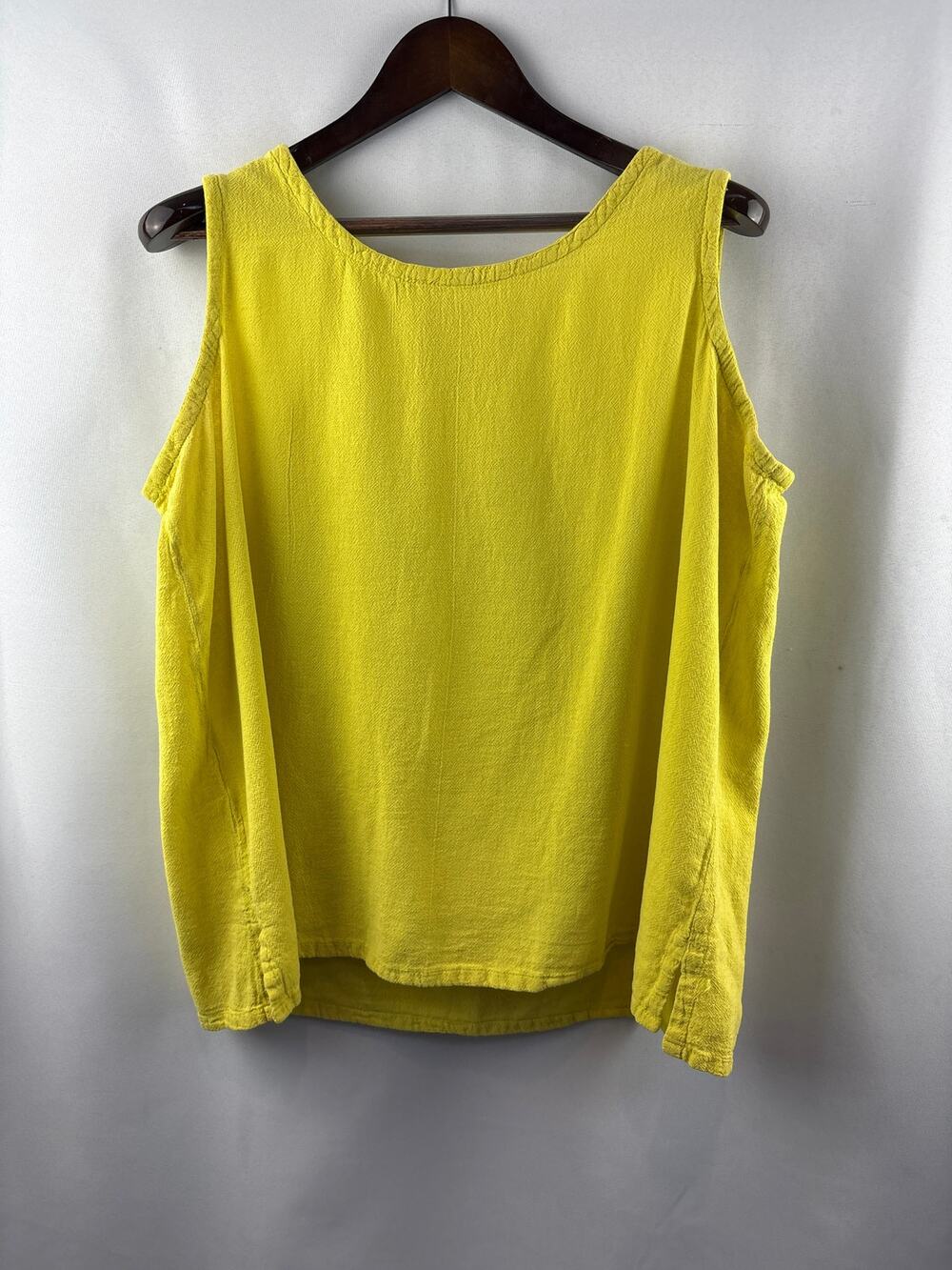 Women’s Oh My Gauze! XXL Mustard Yellow Sleeveless Blouse